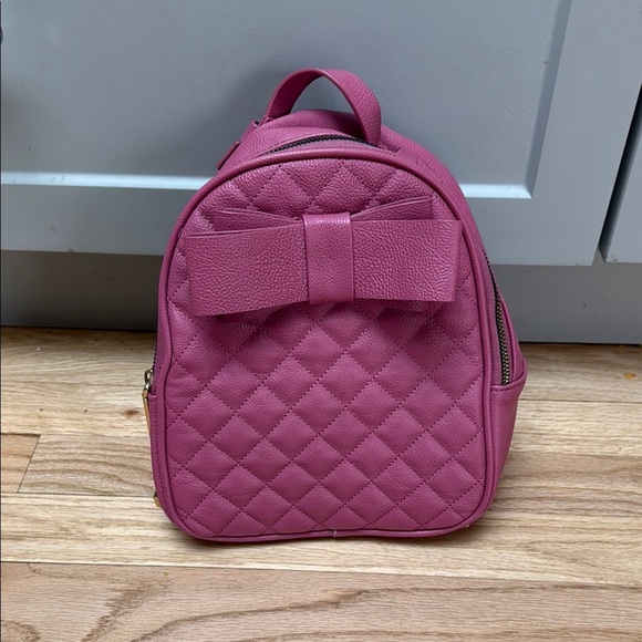 Betsey Johnson Handbags - Betsey Johnson Backpack Pink Quilted Bow